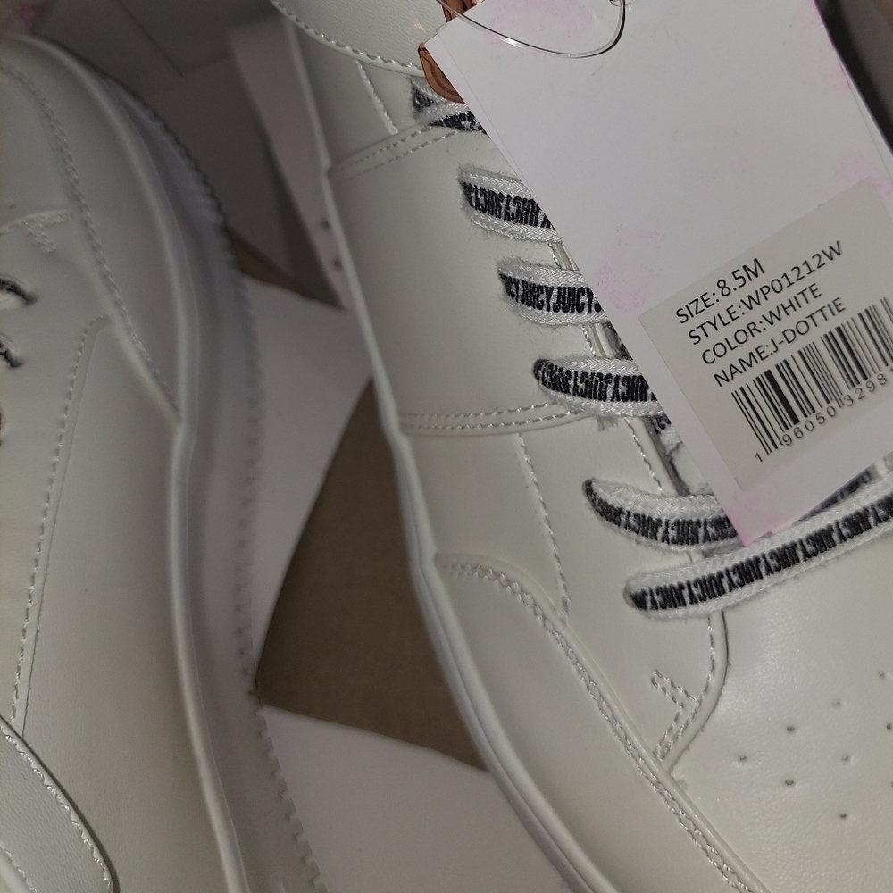 NEVER WORN JUICY COUTURE GOLD Dottie White HIGH TOP SHOE NIB FANCY SIZE 8 1/2 - Picture 3 of 5